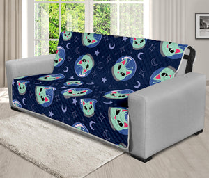 Astronaut Alien Cat Print Futon Protector