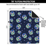 Astronaut Alien Cat Print Futon Protector