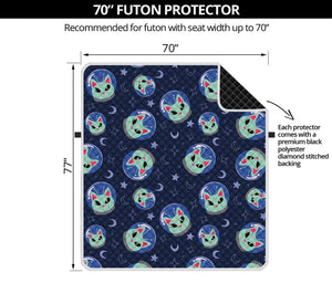 Astronaut Alien Cat Print Futon Protector