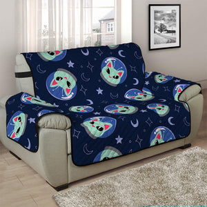 Astronaut Alien Cat Print Half Sofa Protector