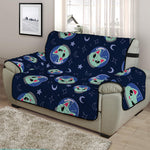 Astronaut Alien Cat Print Half Sofa Protector