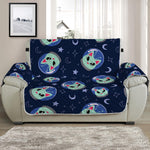 Astronaut Alien Cat Print Half Sofa Protector