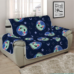 Astronaut Alien Cat Print Half Sofa Protector