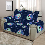 Astronaut Alien Cat Print Half Sofa Protector