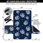 Astronaut Alien Cat Print Half Sofa Protector