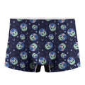Astronaut Alien Cat Print Men's Boxer Briefs