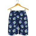 Astronaut Alien Cat Print Men's Shorts