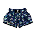 Astronaut Alien Cat Print Muay Thai Boxing Shorts