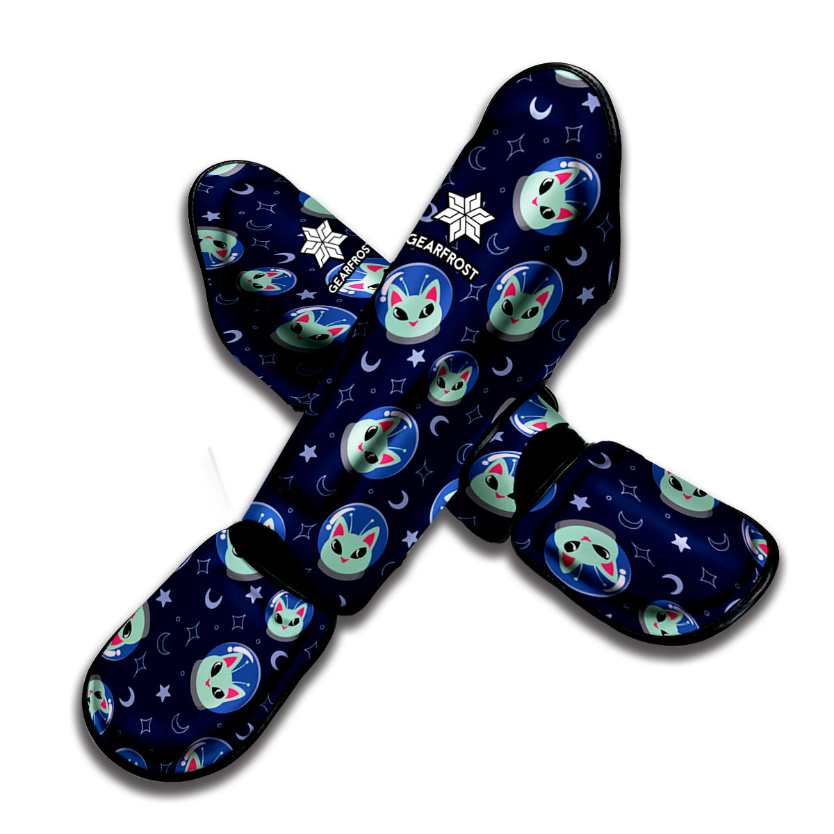 Astronaut Alien Cat Print Muay Thai Shin Guard