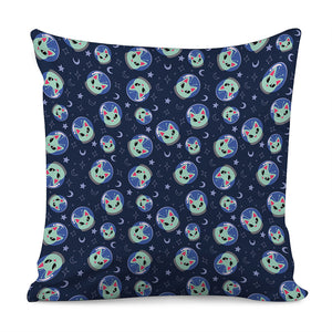 Astronaut Alien Cat Print Pillow Cover