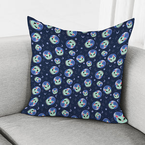 Astronaut Alien Cat Print Pillow Cover