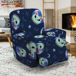 Astronaut Alien Cat Print Recliner Slipcover