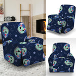 Astronaut Alien Cat Print Recliner Slipcover