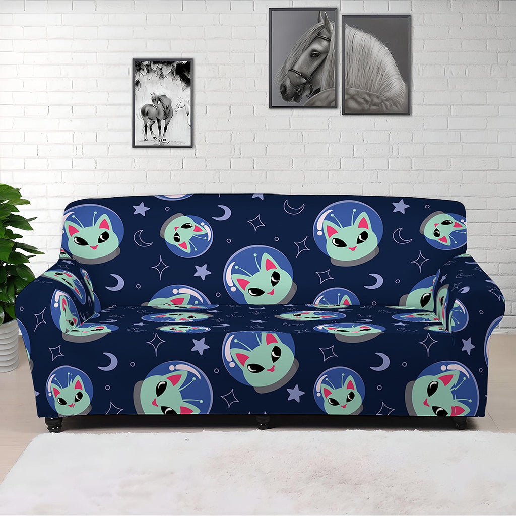 Astronaut Alien Cat Print Sofa Cover