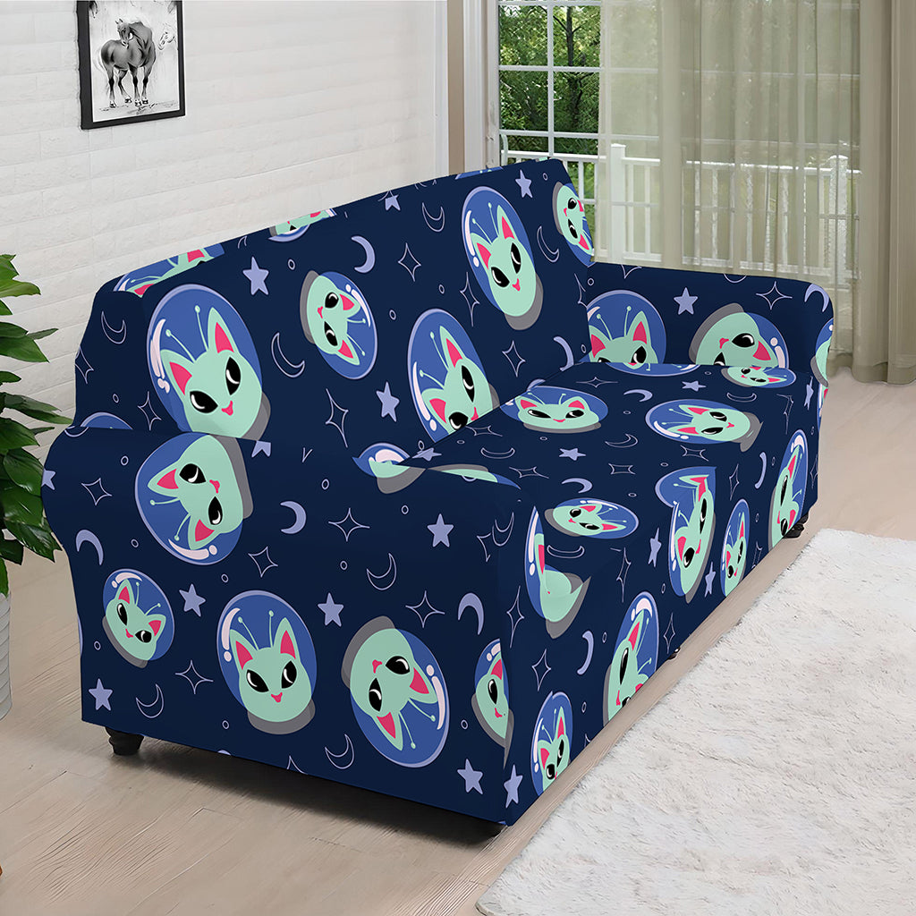 Astronaut Alien Cat Print Sofa Cover