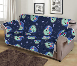 Astronaut Alien Cat Print Sofa Protector