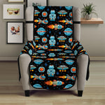 Astronaut And Space Pixel Pattern Print Armchair Protector