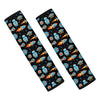 Astronaut And Space Pixel Pattern Print Car Seat Belt Covers