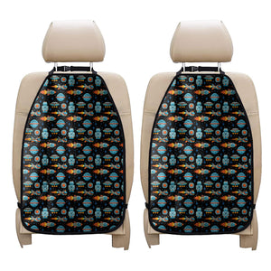 Astronaut And Space Pixel Pattern Print Car Seat Organizers