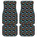 Astronaut And Space Pixel Pattern Print Front and Back Car Floor Mats