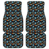 Astronaut And Space Pixel Pattern Print Front and Back Car Floor Mats