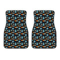 Astronaut And Space Pixel Pattern Print Front Car Floor Mats