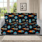 Astronaut And Space Pixel Pattern Print Futon Protector