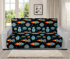 Astronaut And Space Pixel Pattern Print Futon Protector