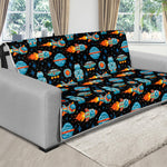 Astronaut And Space Pixel Pattern Print Futon Protector