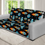 Astronaut And Space Pixel Pattern Print Futon Protector