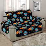 Astronaut And Space Pixel Pattern Print Half Sofa Protector