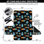 Astronaut And Space Pixel Pattern Print Half Sofa Protector