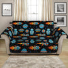 Astronaut And Space Pixel Pattern Print Loveseat Protector