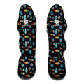 Astronaut And Space Pixel Pattern Print Muay Thai Shin Guards