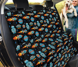 Astronaut And Space Pixel Pattern Print Pet Car Back Seat Cover