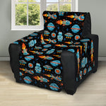 Astronaut And Space Pixel Pattern Print Recliner Protector