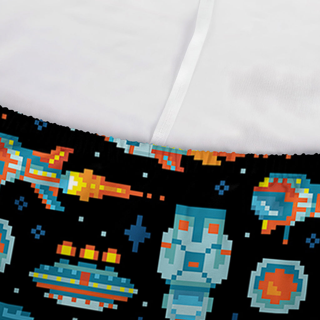 Astronaut And Space Pixel Pattern Print Sofa Cover