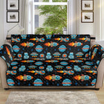 Astronaut And Space Pixel Pattern Print Sofa Protector