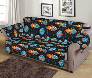 Astronaut And Space Pixel Pattern Print Sofa Protector