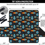 Astronaut And Space Pixel Pattern Print Sofa Protector