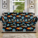 Astronaut And Space Pixel Pattern Print Sofa Protector