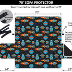 Astronaut And Space Pixel Pattern Print Sofa Protector