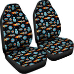 Astronaut And Space Pixel Pattern Print Universal Fit Car Seat Covers