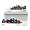 Astronaut And Space Pixel Pattern Print White Low Top Sneakers