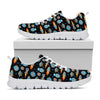 Astronaut And Space Pixel Pattern Print White Sneakers