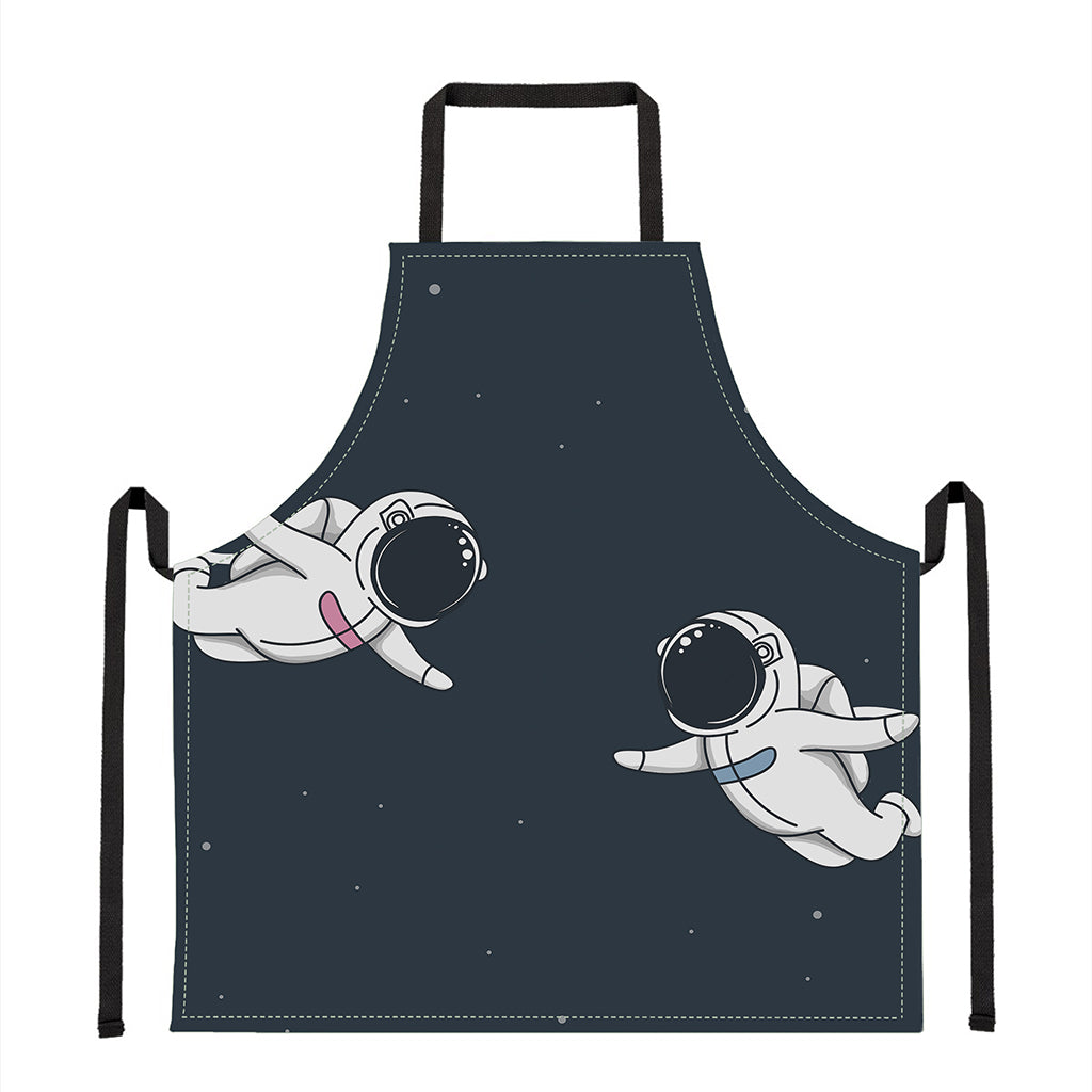 Astronaut Couple In Space Print Apron