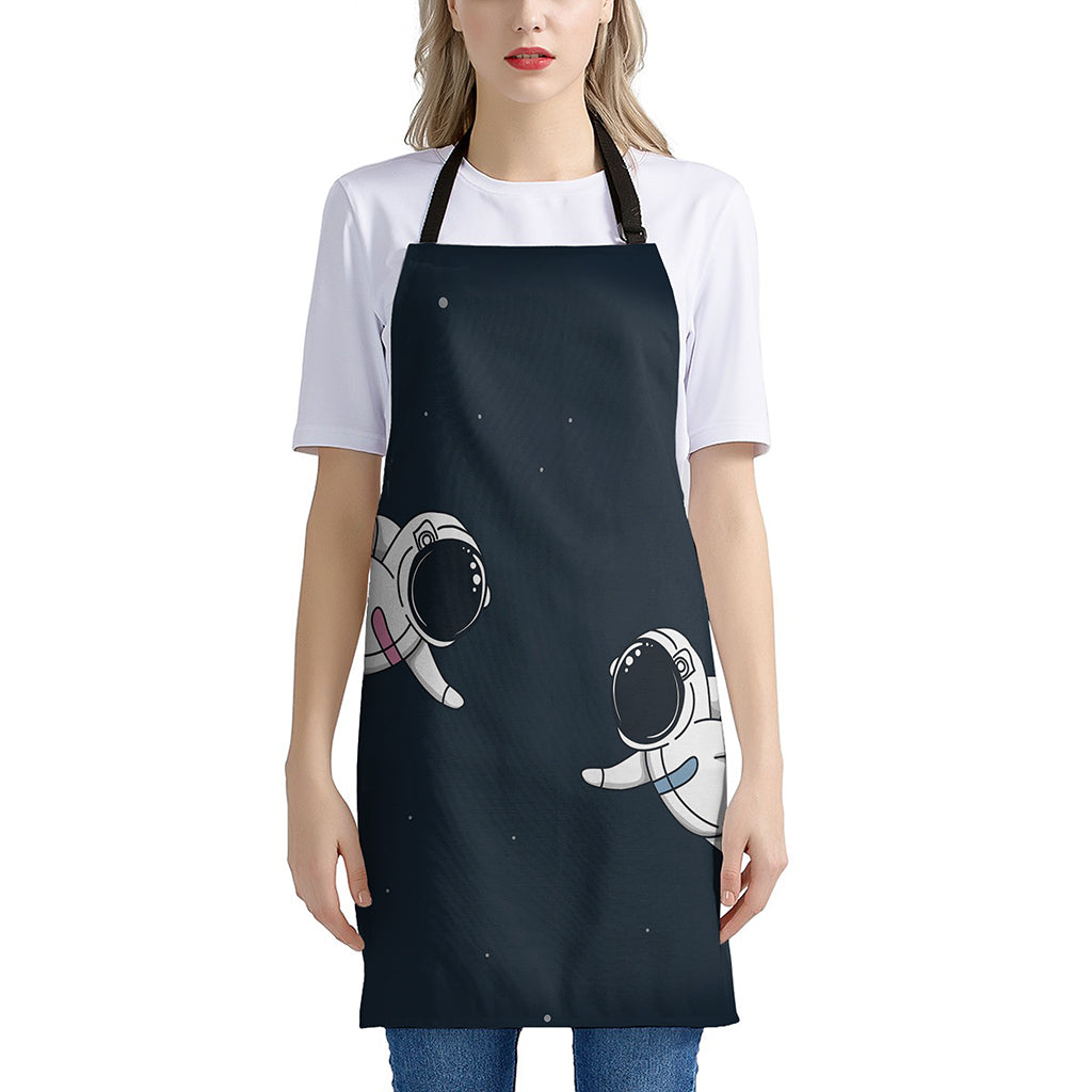 Astronaut Couple In Space Print Apron