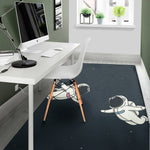 Astronaut Couple In Space Print Area Rug