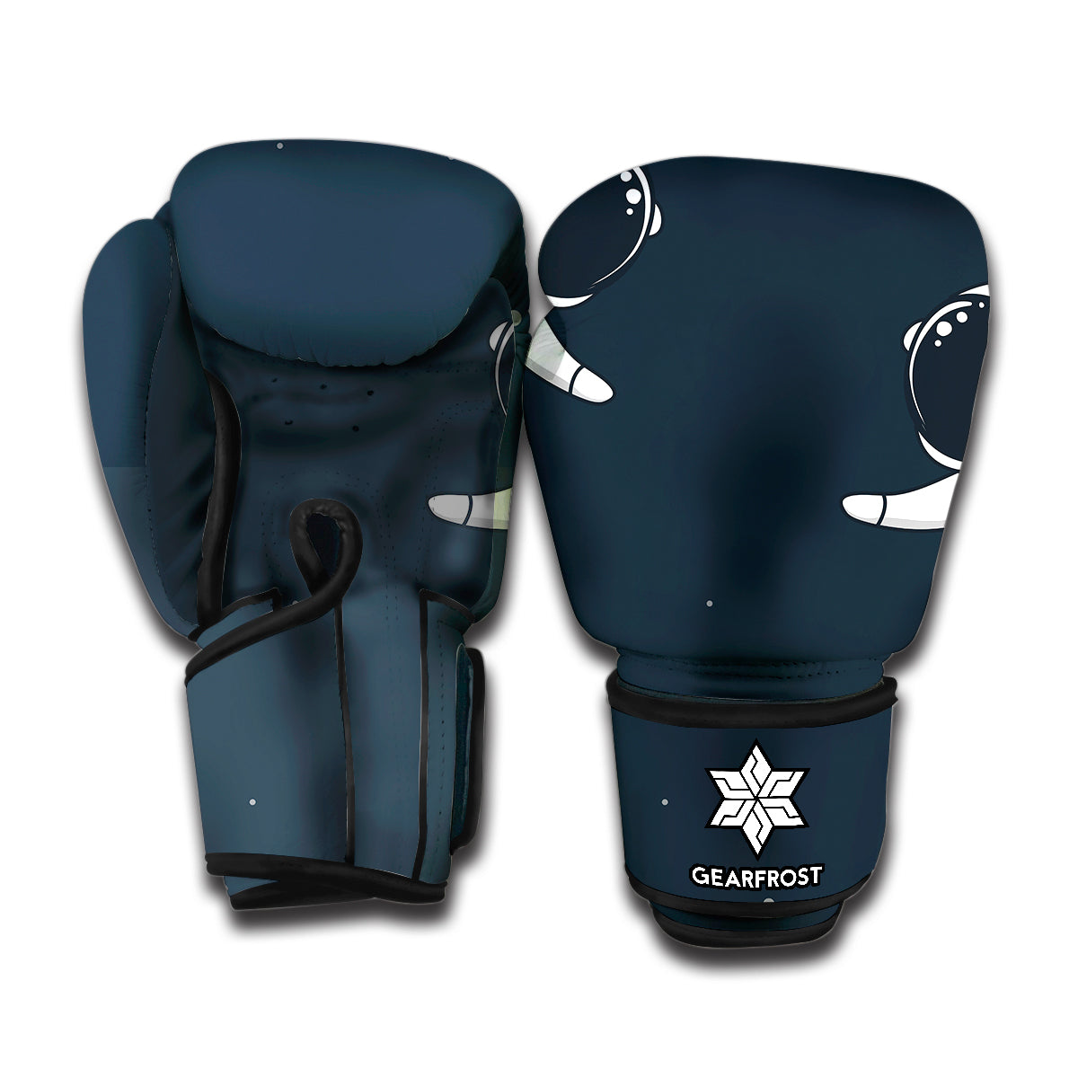 Astronaut Couple In Space Print Boxing Gloves