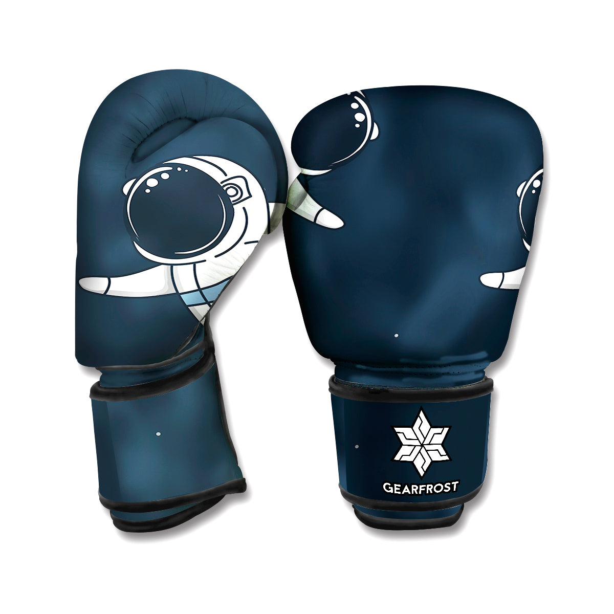 Astronaut Couple In Space Print Boxing Gloves